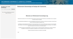 Desktop Screenshot of dictionnaire-economique.org