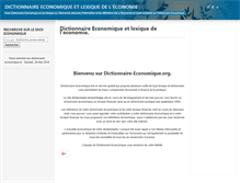Tablet Screenshot of dictionnaire-economique.org